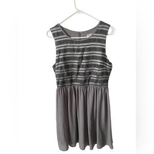 Pixley Silver Striped Dress